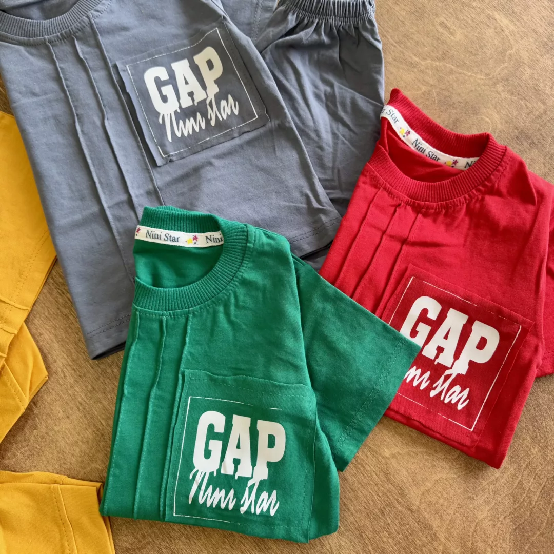 تیشرت شلوارک طرح گپ GAP سایز 35 تا 45 کد 6270