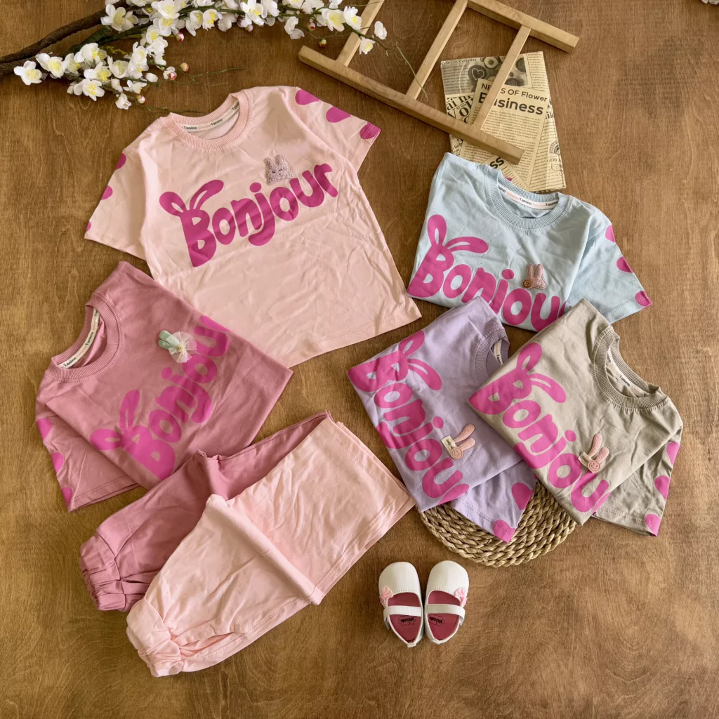 تیشرت شلوارک خرگوش Bonjour سایز 45،50 کد 6285