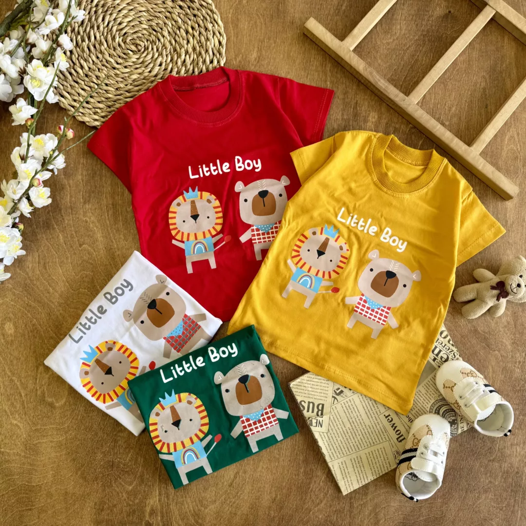 تیشرت تک شیر و خرس Little boy سایز 35 تا 45 کد 6331