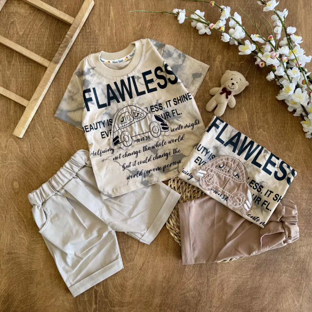 تیشرت شلوارک کتان ماشین FLAWLESS (NS) کد 6421