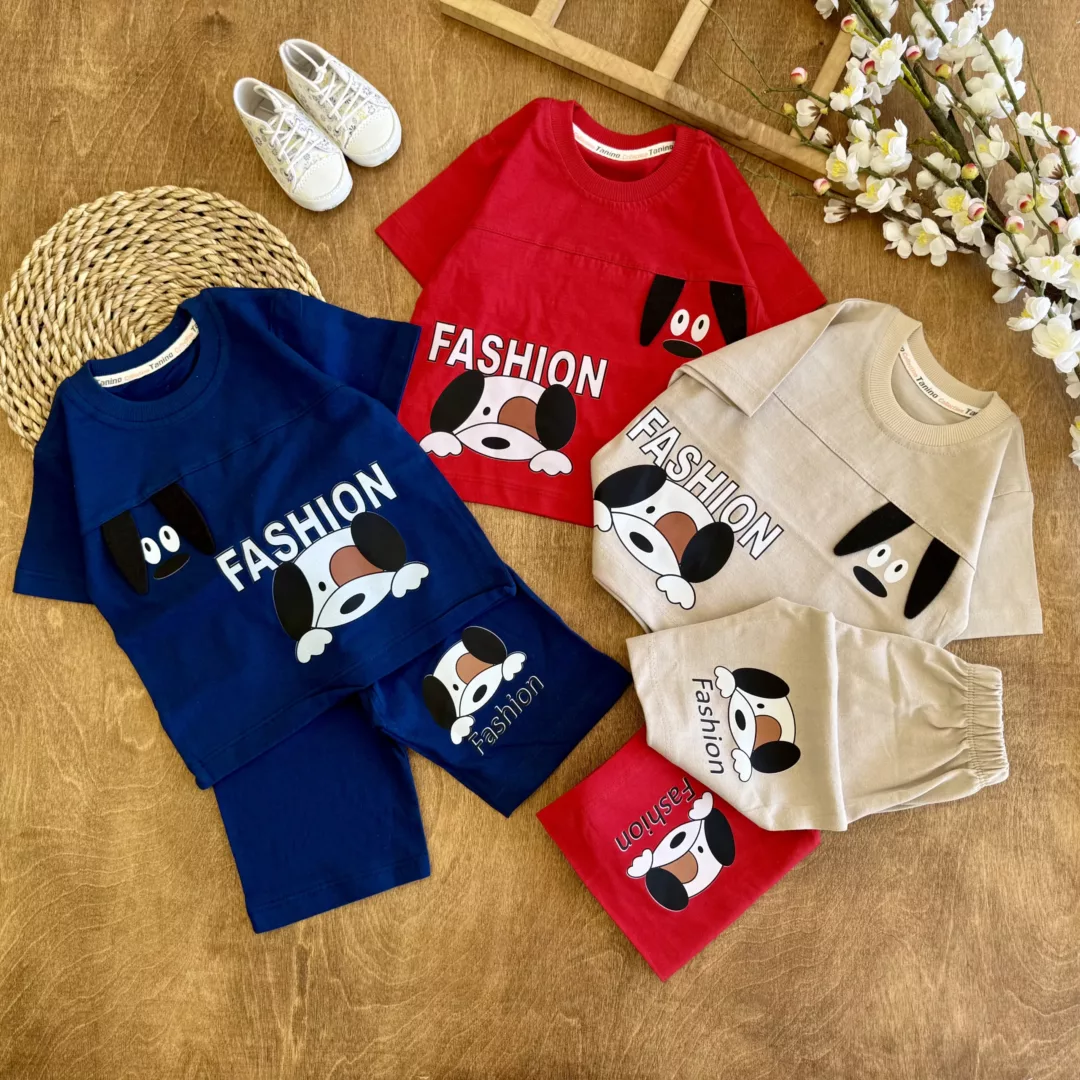 تیشرت شلوارک سگ گوش دار Fashion سایز 35 تا 45 کد 6453