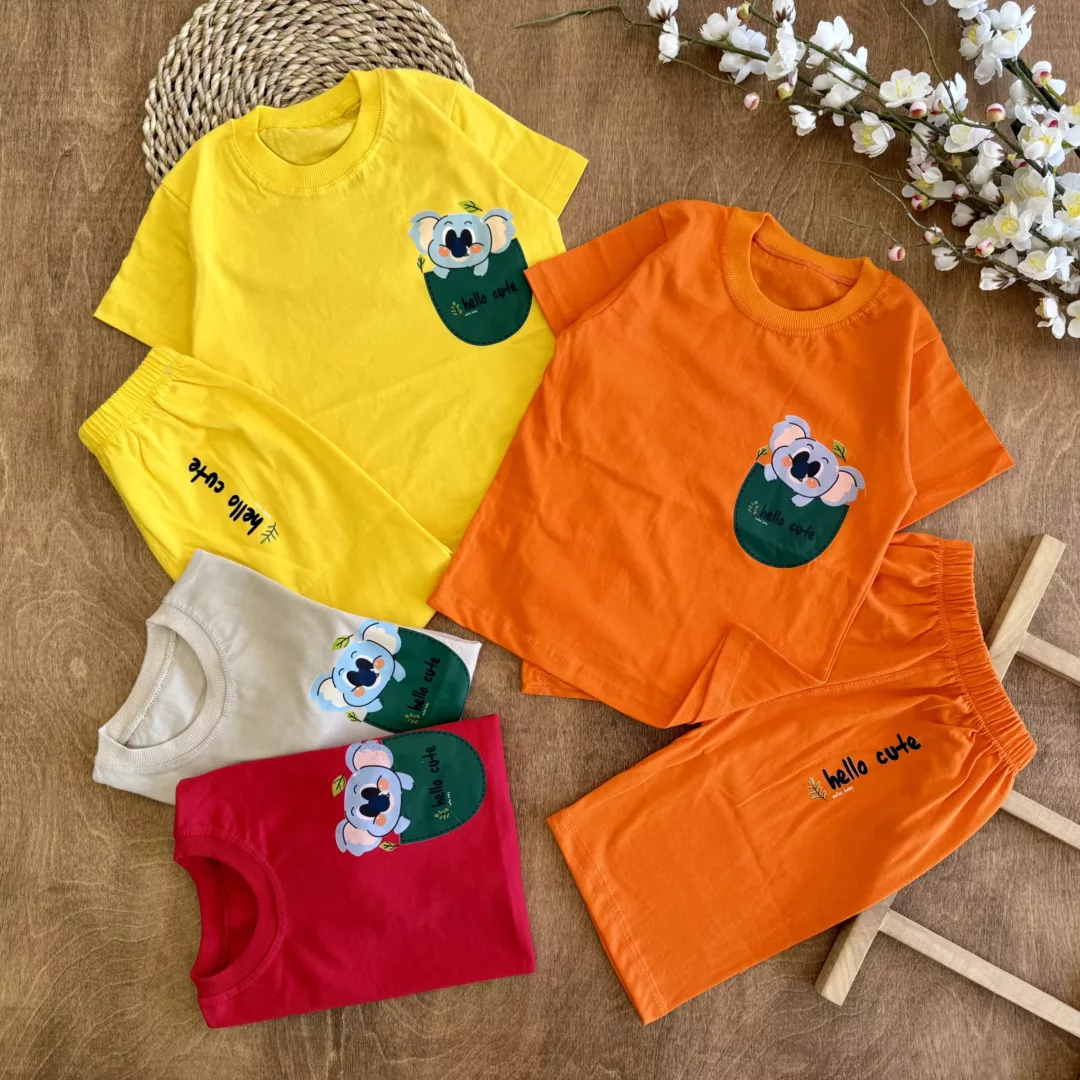 تیشرت شلوارک کوآلا جیبی Cute سایز40،45 کد 6459