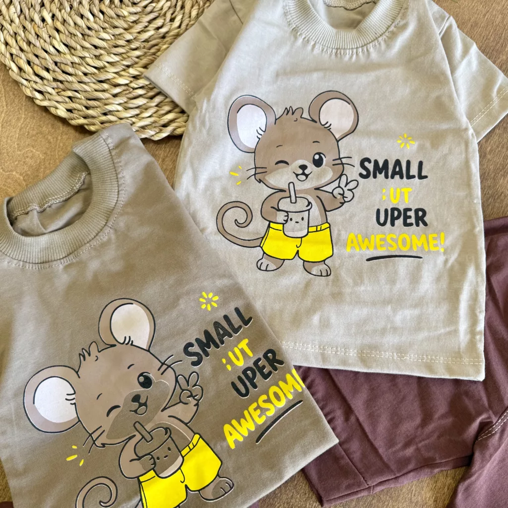 تیشرت شلوارک موش Small سایز 35،40 کد 6461