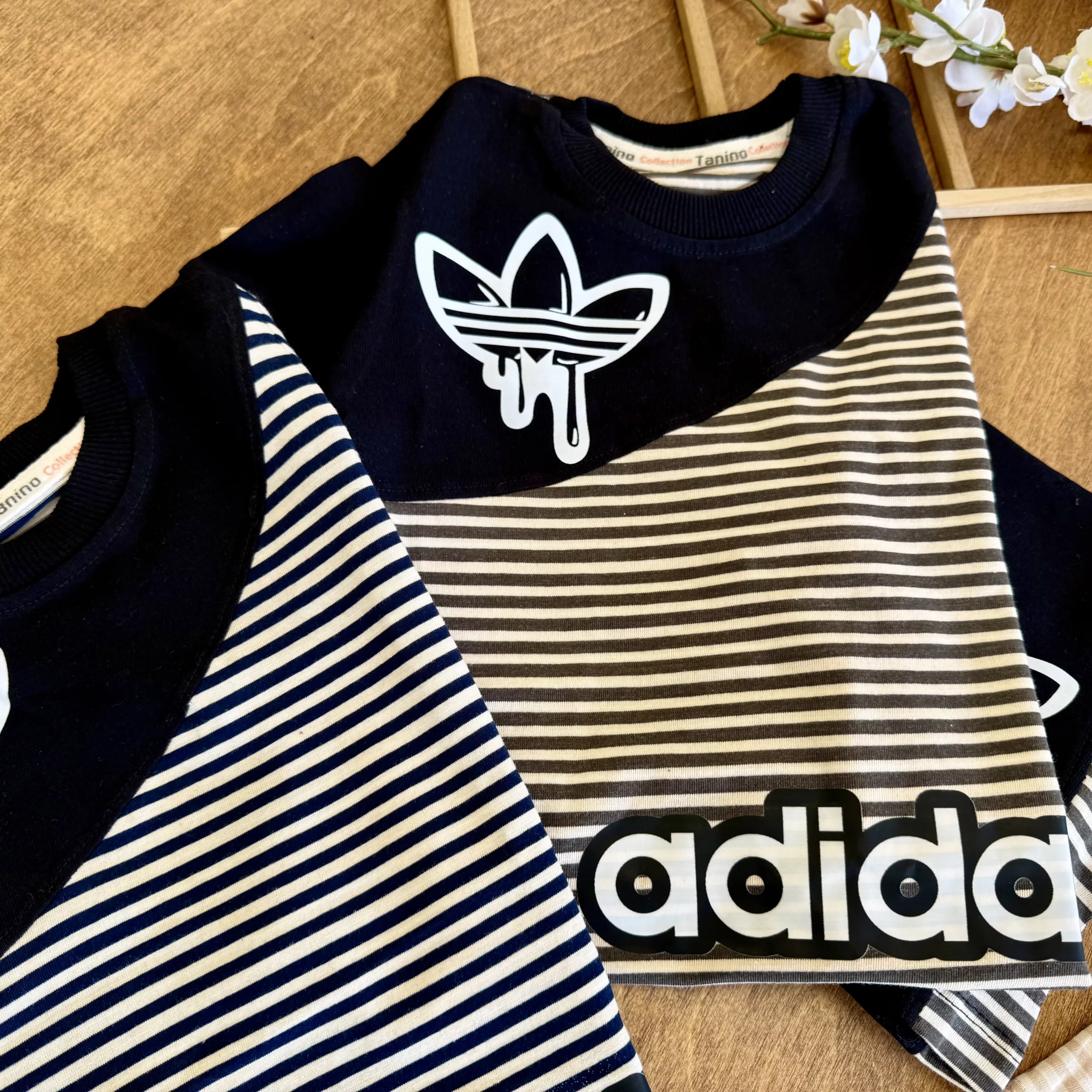 تیشرت شلوارک راه راه adidas سایز 40 تا 55 کد 6489