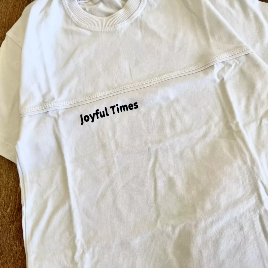 تیشرت تک سفید joyful times سایز 50، 55 کد 6533