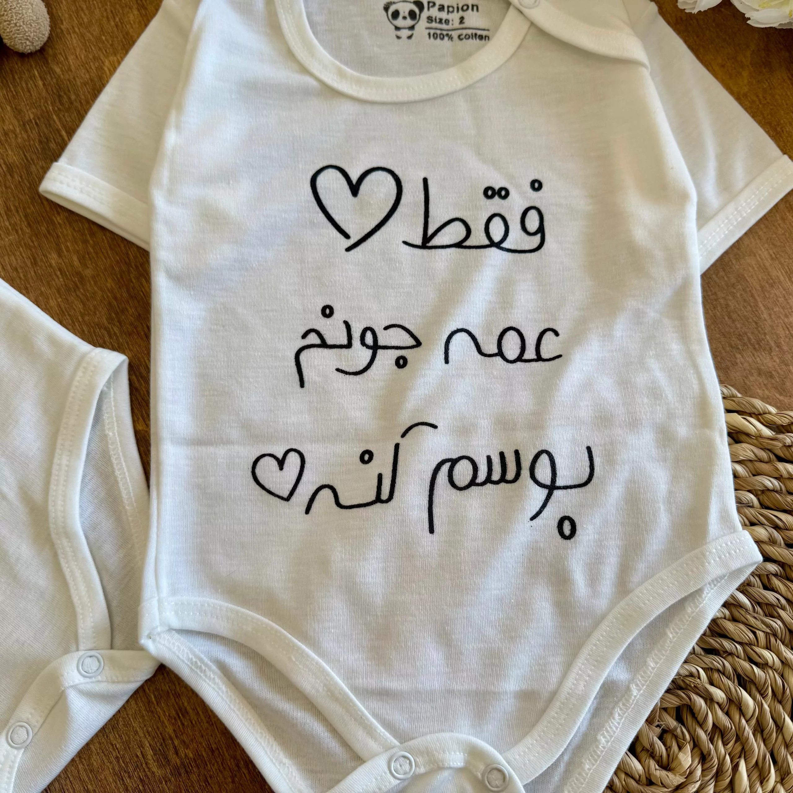 بادی آستین کوتاه فانتزی سایز 1 تا 6 کد 6569