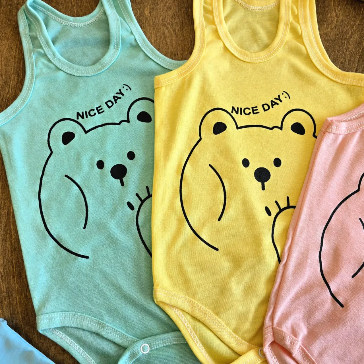 بادی رکابی خرس nice day سایز ۵،۶ کد 6596