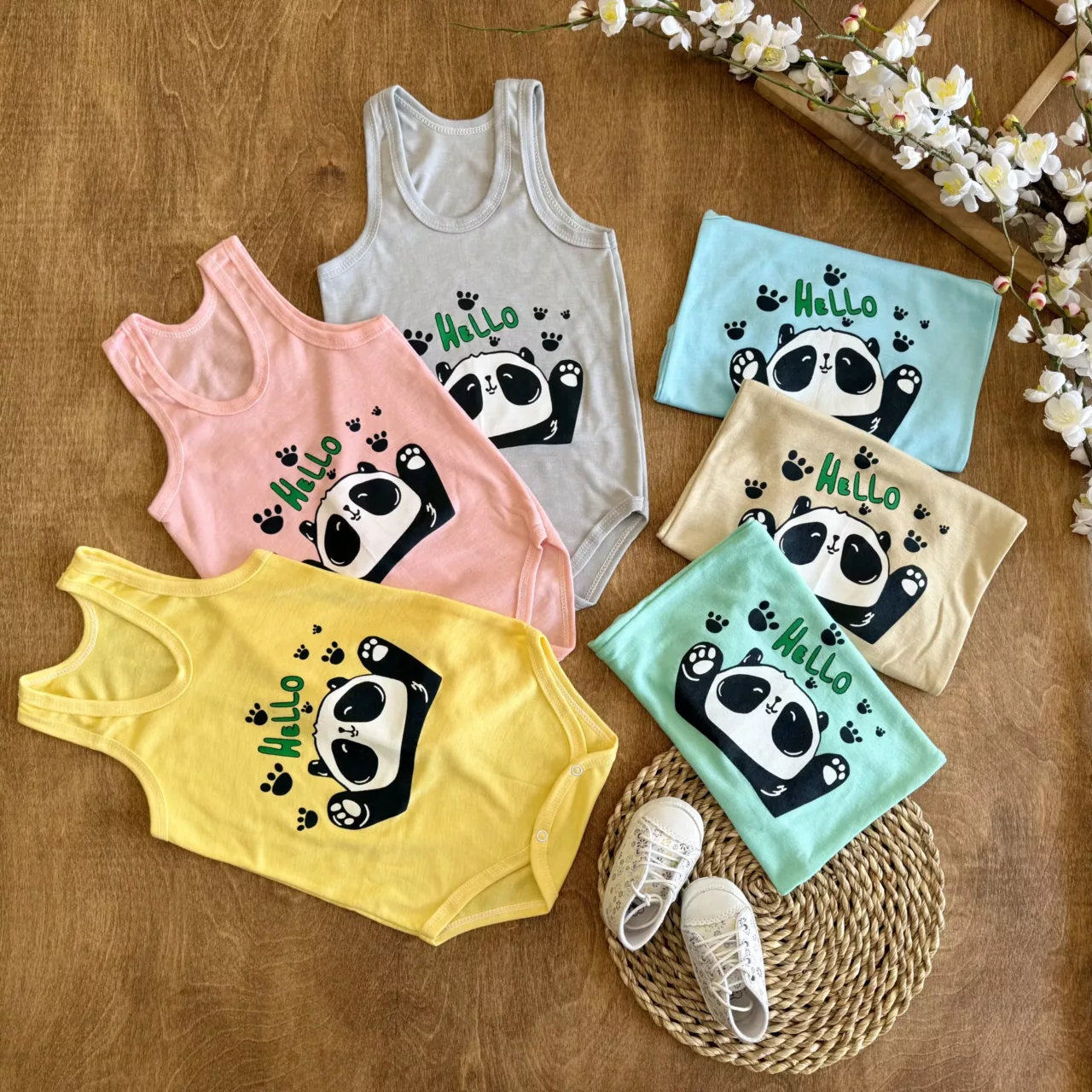 بادی رکابی پاندا Hello سایز ۵،۶ کد 6657