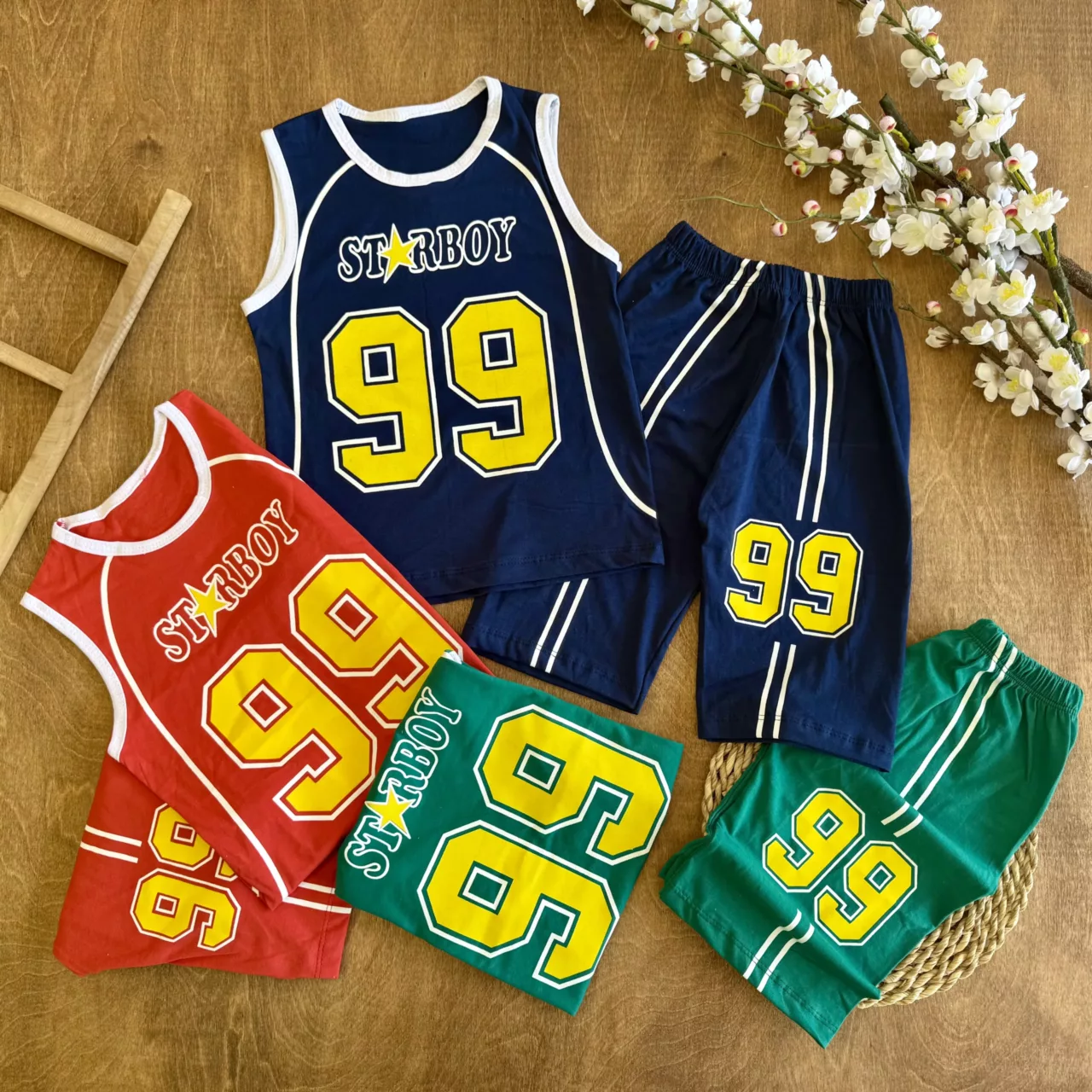 تاپ شلوارک بسکتبالی طرح 99 ساز 45،50 کد 6650