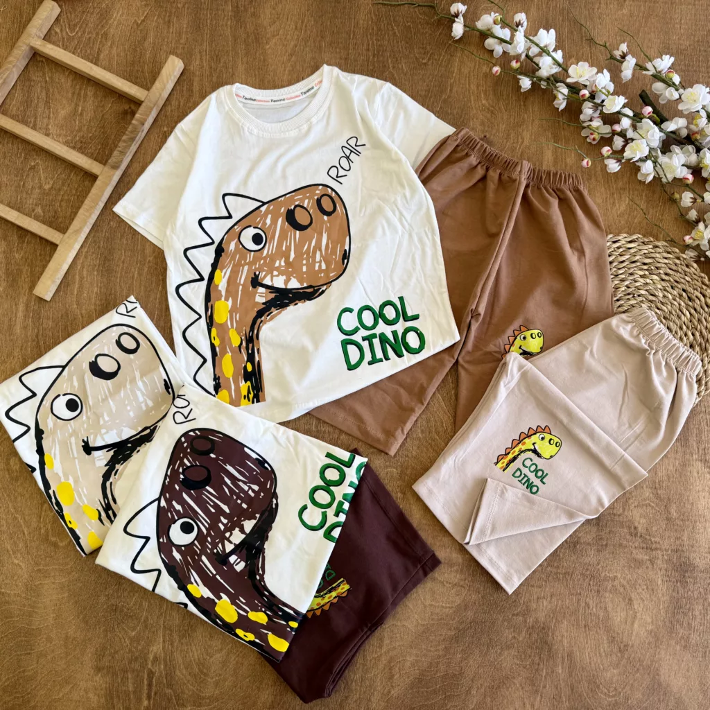 تیشرت شلوارک دایناسور COOL DINO سایز 50،55 کد 6684