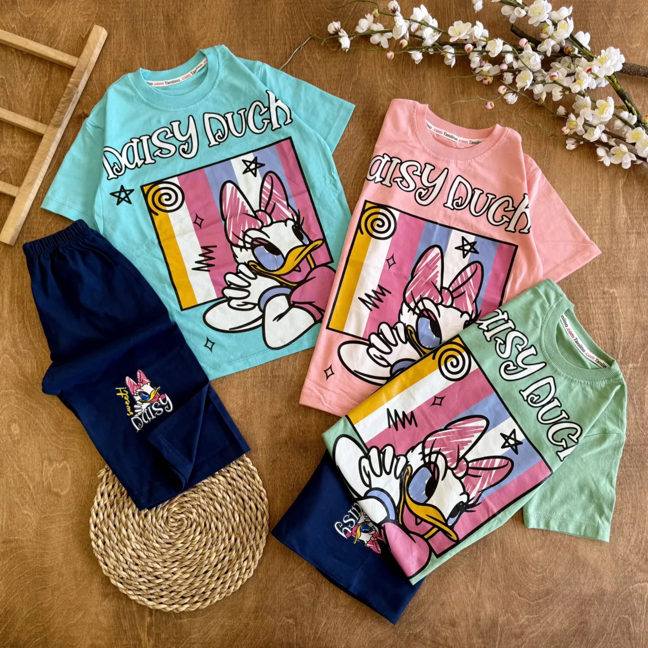 تیشرت شلوارک اردک Daisy Duck سایز 55 تا 65 کد 6694
