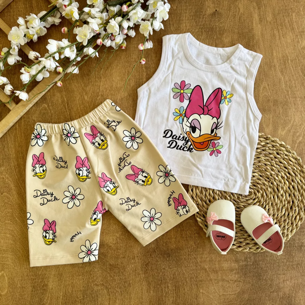 تاپ شلوارک اردک پاپیونی Daisy Duck سایز 35،40 کد 6686