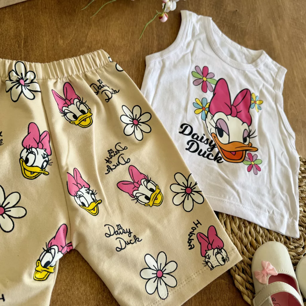 تاپ شلوارک اردک پاپیونی Daisy Duck سایز 35،40 کد 6686