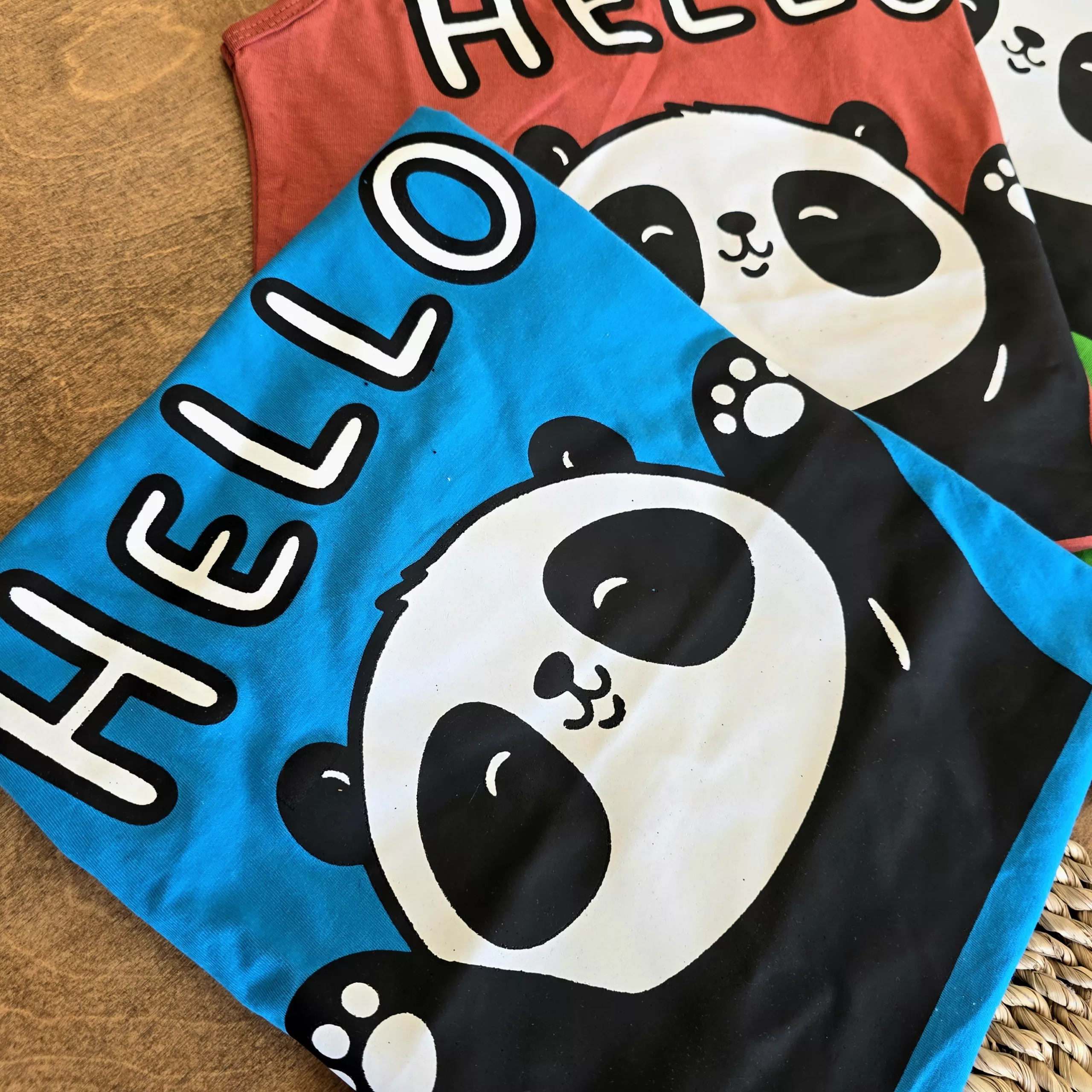تاپ شلوارک پاندای Hello سایز 50،55 کد 6768