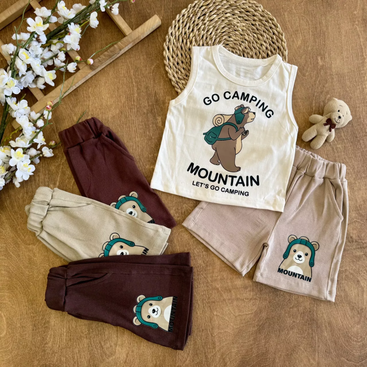 تاپ شلوارک خرس Go Camping سایز 35 تا 45 کد 6710