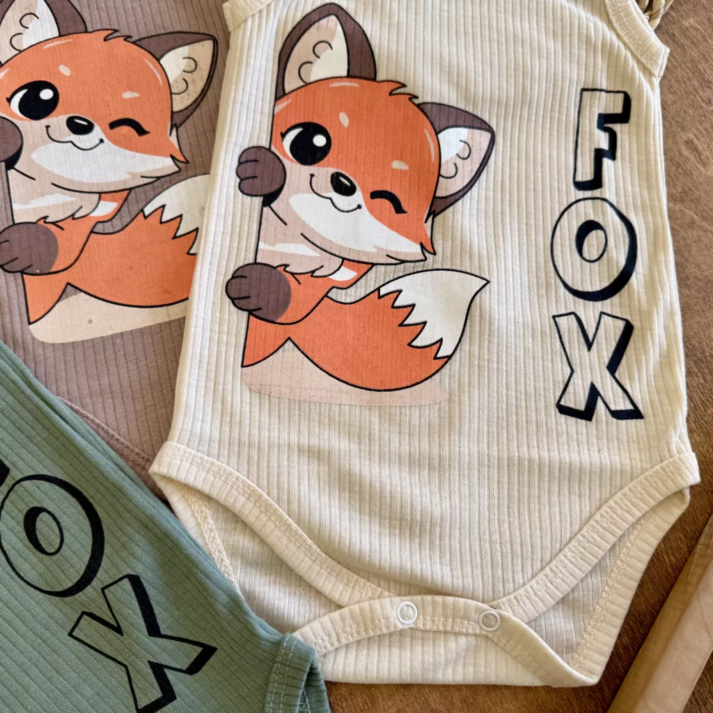 بادی رکابی کبریتی روباه fox سایز 1 تا 3 کد 6741