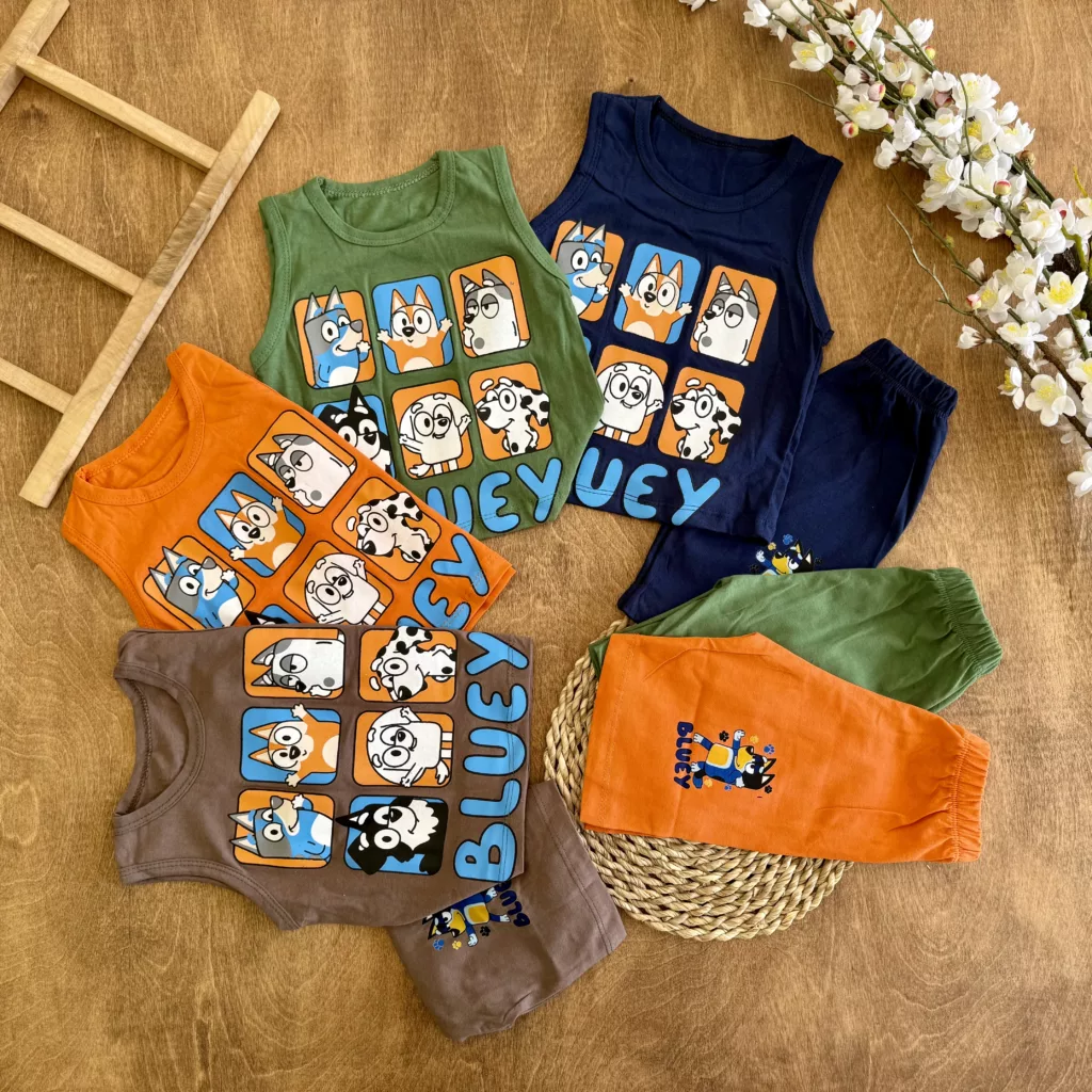 تاپ شلوارک سگهای Bluey سایز 35 تا 50 کد 6763
