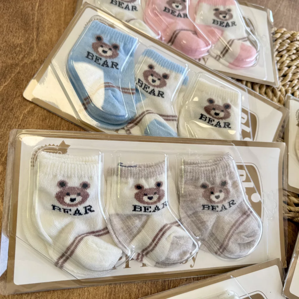 جوراب کارتی نوزادی خرس Bear کد 6756