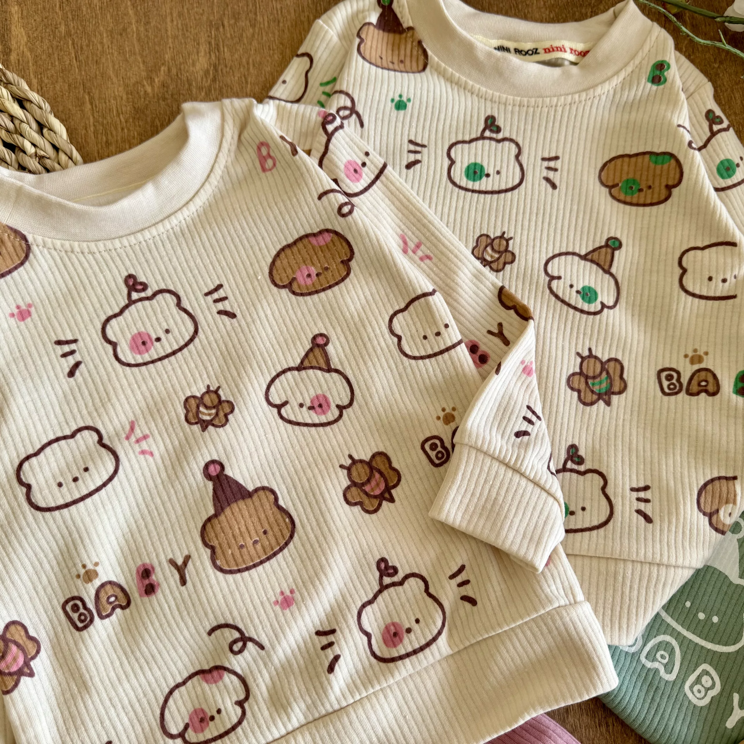 بلوز شلوار کبریتی کله خرس و هاپو Baby کد 6815