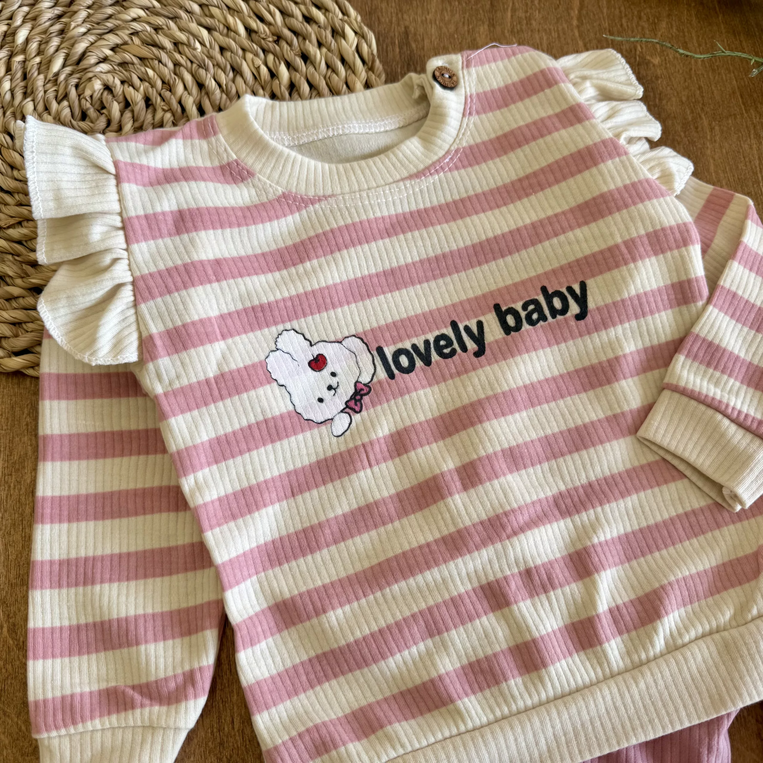 بلوز شلوار کبریتی راه راه خرگوش lovely سایز 35، 40 کد 6813