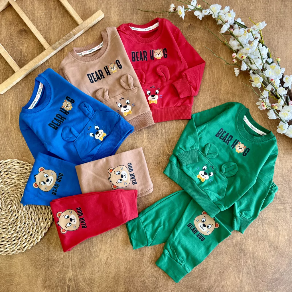بلوز شلوار خرس جیب گوش دار BEAR HUG کد 6801