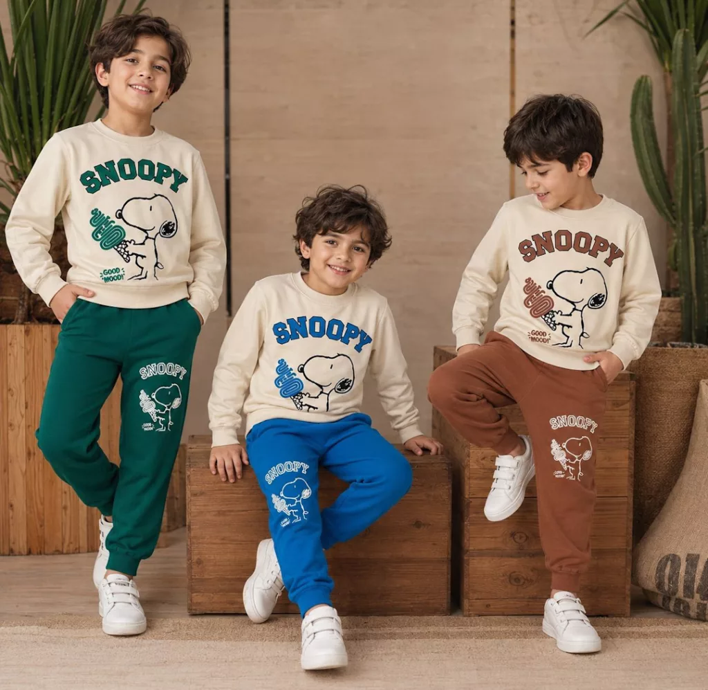 بلوز شلوار اسنوپی good mood سایز 35 تا 50 کد 6776