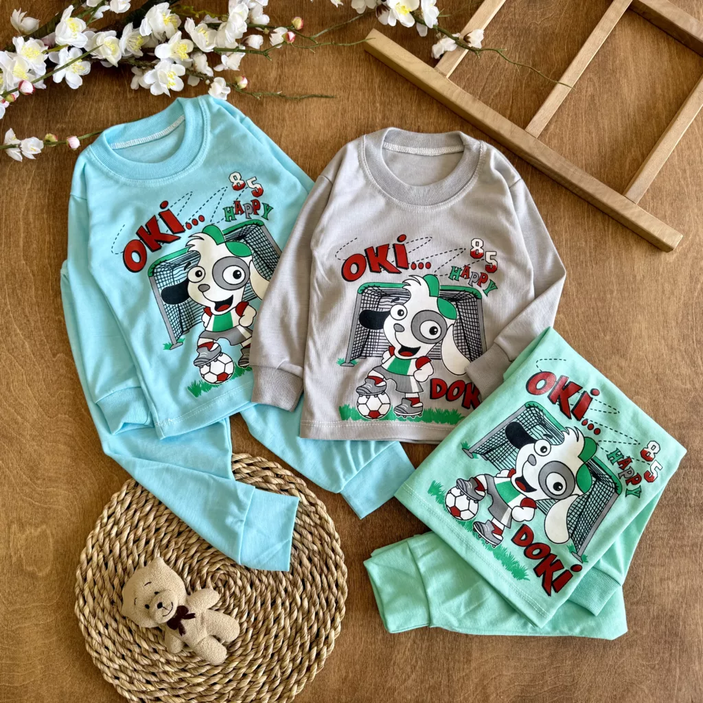 بلوز شلوار هاپو دروازه بان oki doki سایز 4 تا 6 کد 6839