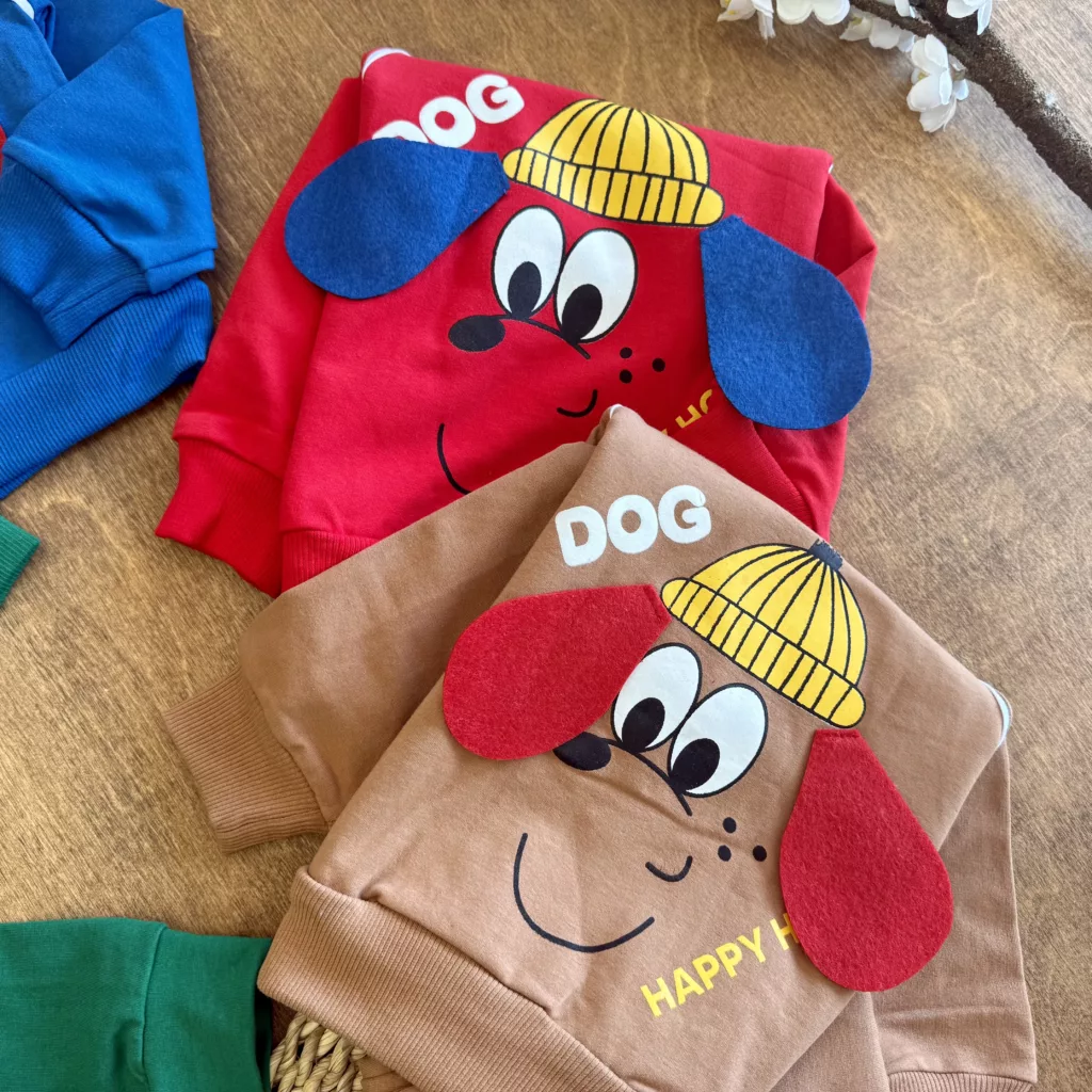 بلوز شلوار هاپو کلاهدار گوش برجسته HAPPY HOP کد 6853