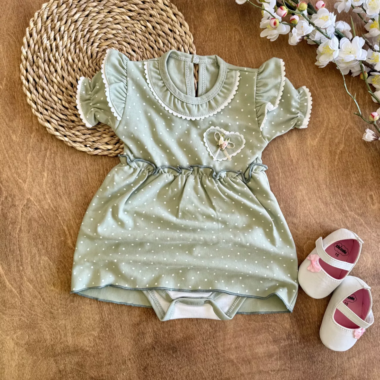 بادی دامن دار سبز پرنسس کد 5779