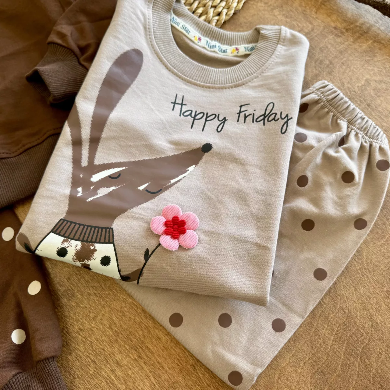 بلوز شلوار موش گل به دست Happy Friday کد 6852