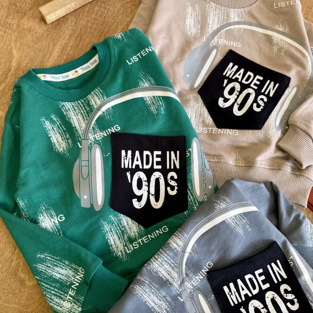 بلوز شلوار هدفون 90s (NS) سایز 35 تا 45 کد 6859