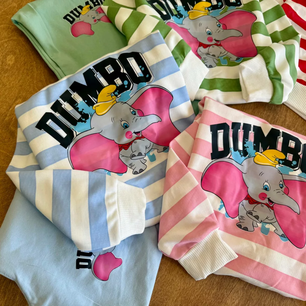 بلوز شلوار راه راه فیل DUMBU سایز 45،50 کد 6879