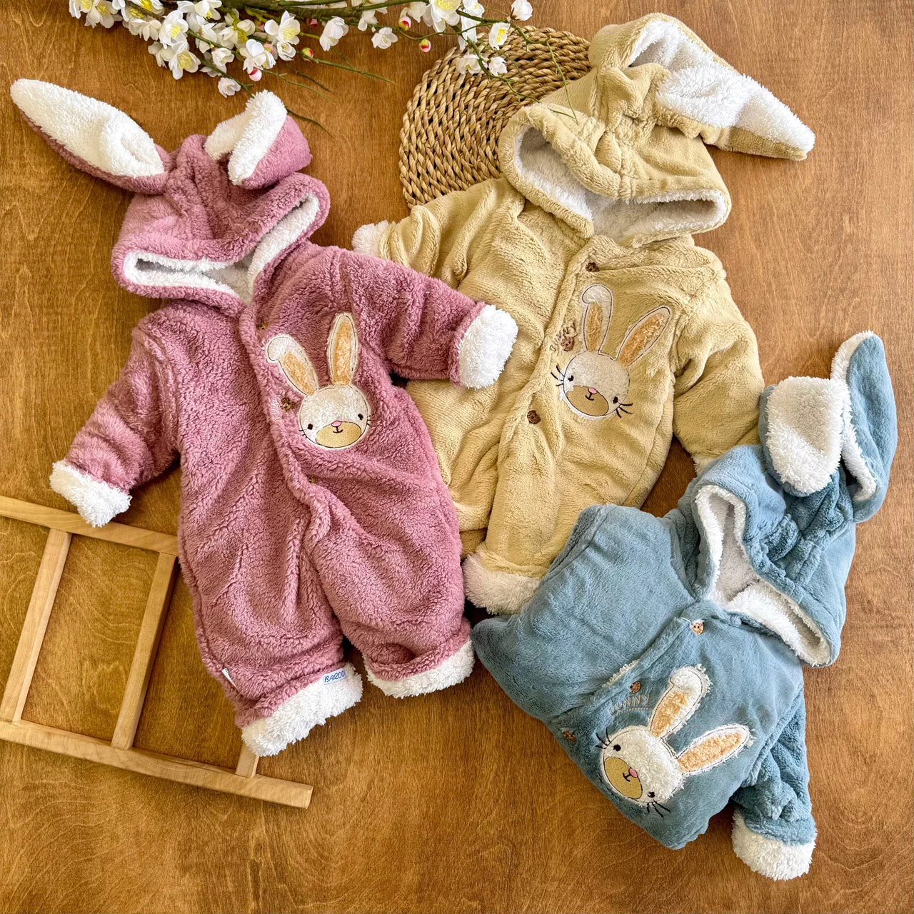 سرهمی مخمل خرگوش Bunny سایز 1،2 کد 6931