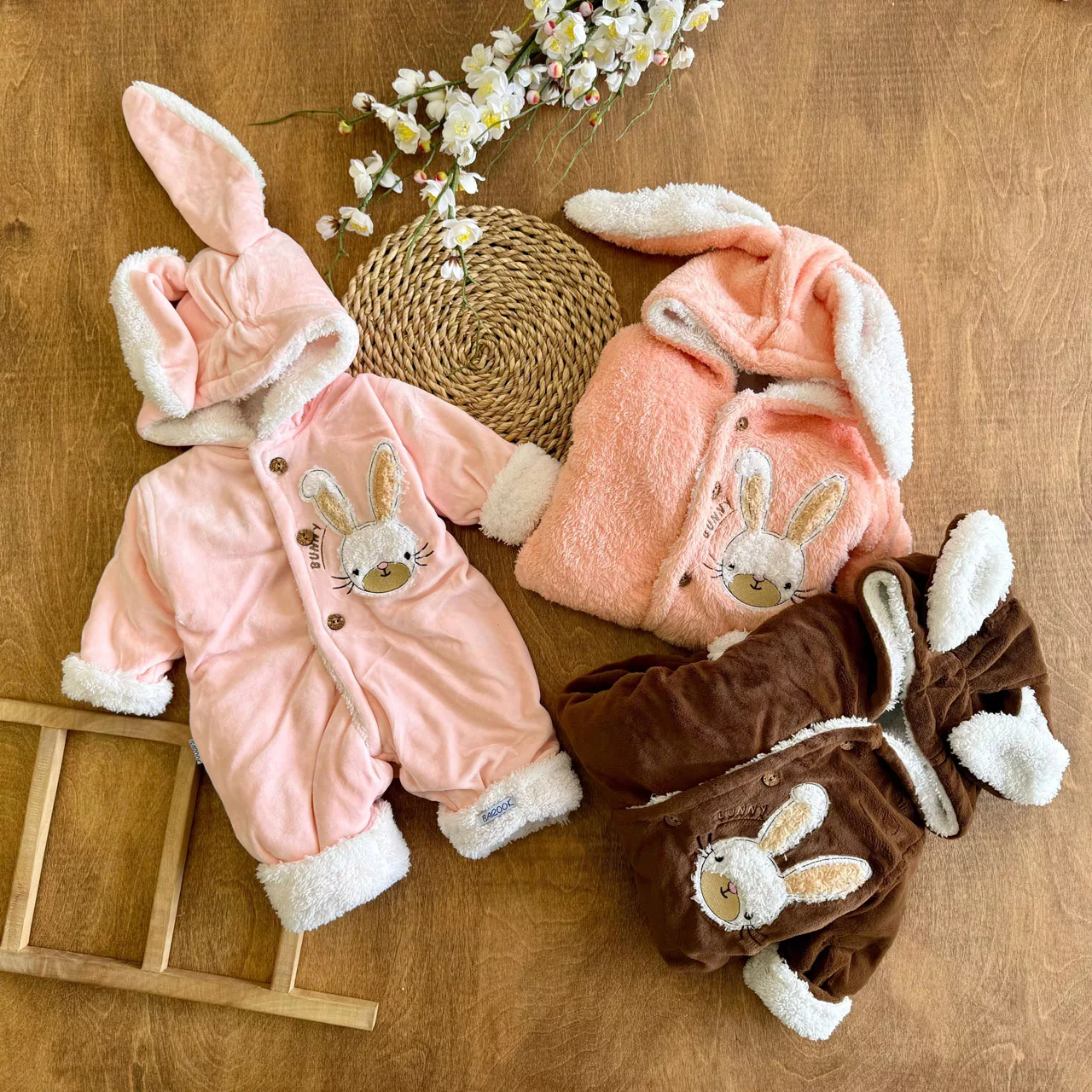 سرهمی مخمل خرگوش Bunny سایز 1،2 کد 6931