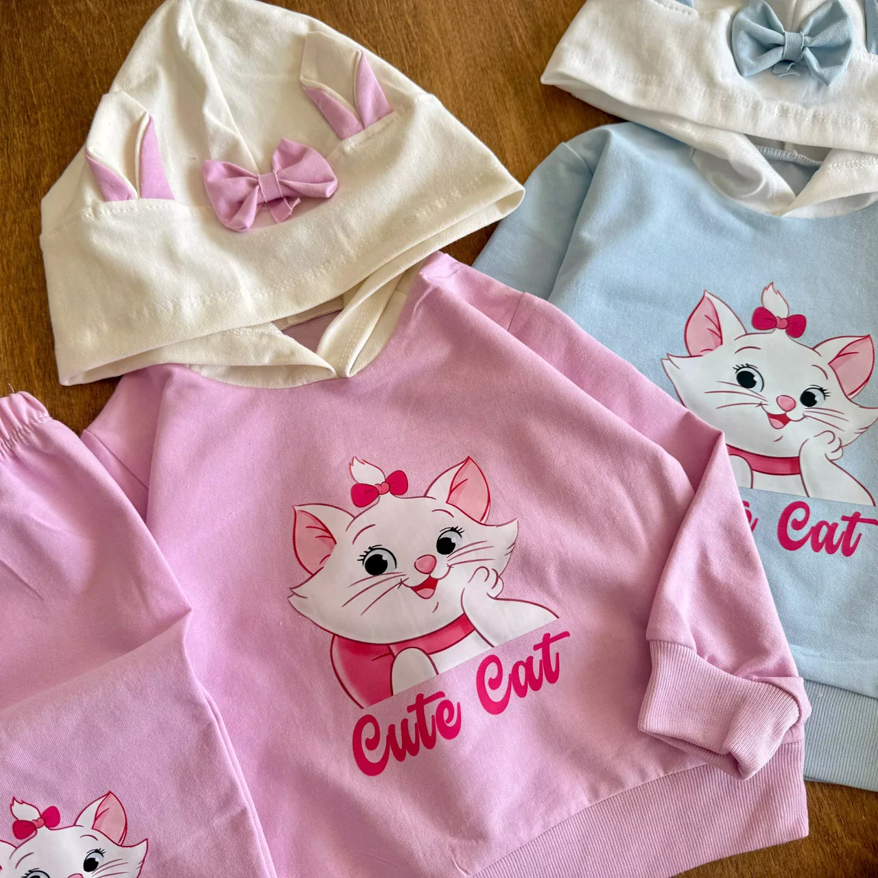 هودی شلوار پیشی Cute Cat سایز 35 تا 50 کد 6951