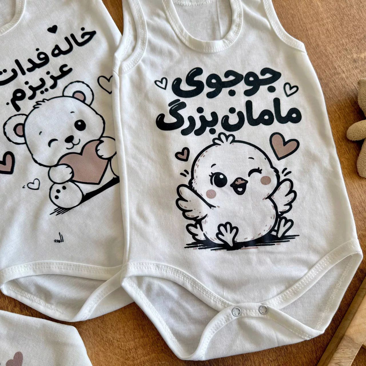 بادی رکابی نوشته فانتزی سایز 1 تا 3 کد 6962