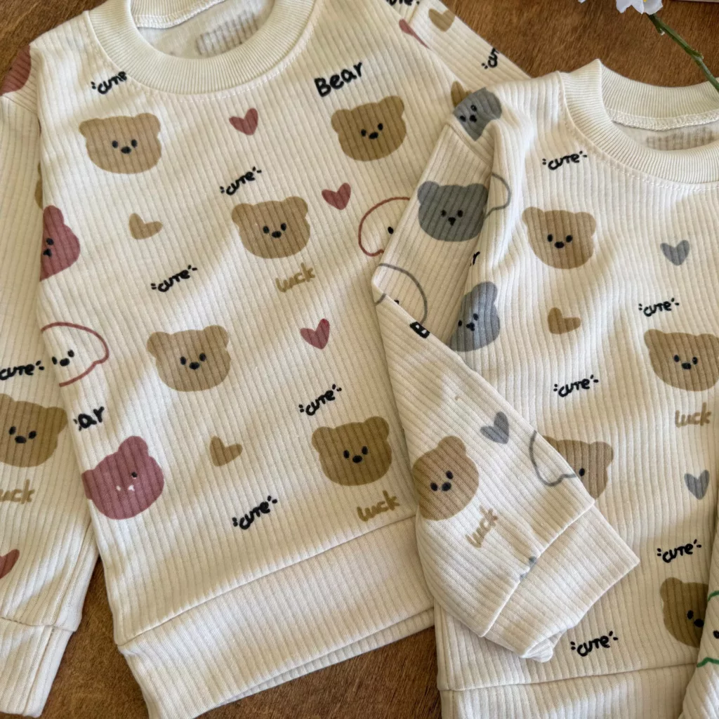 بلوز شلوار کبریتی کله خرسها cute سایز 35،40 کد 6913