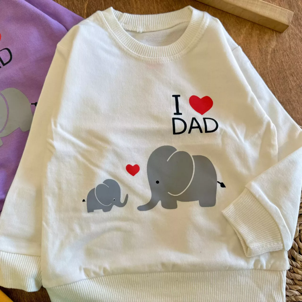 بلوز تک دو فیل و قلب I LOVE DAD سایز 35 تا 45 کد 6896