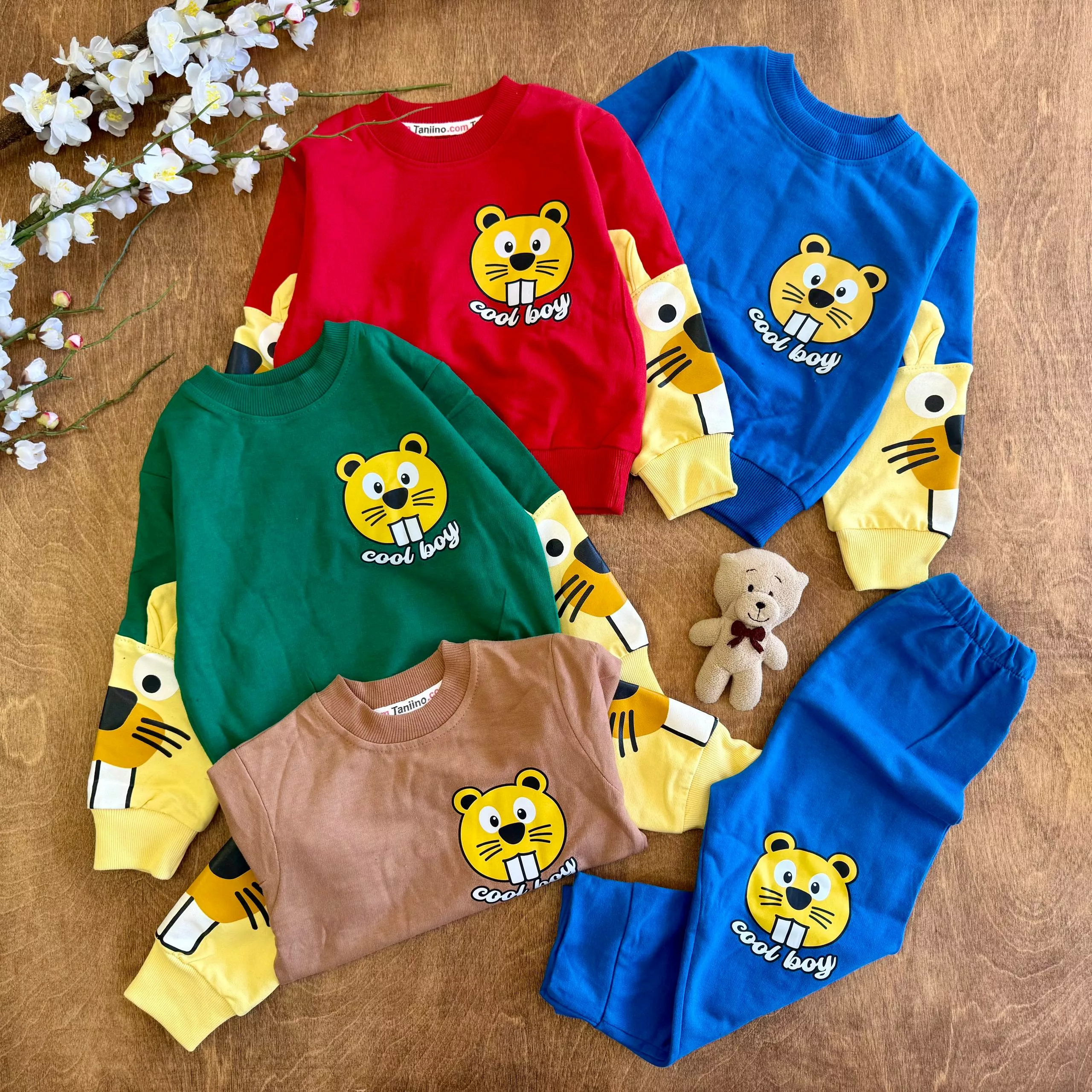 بلوز شلوار سگ آبی COOL BOY سایز 35 تا 45 کد 6915