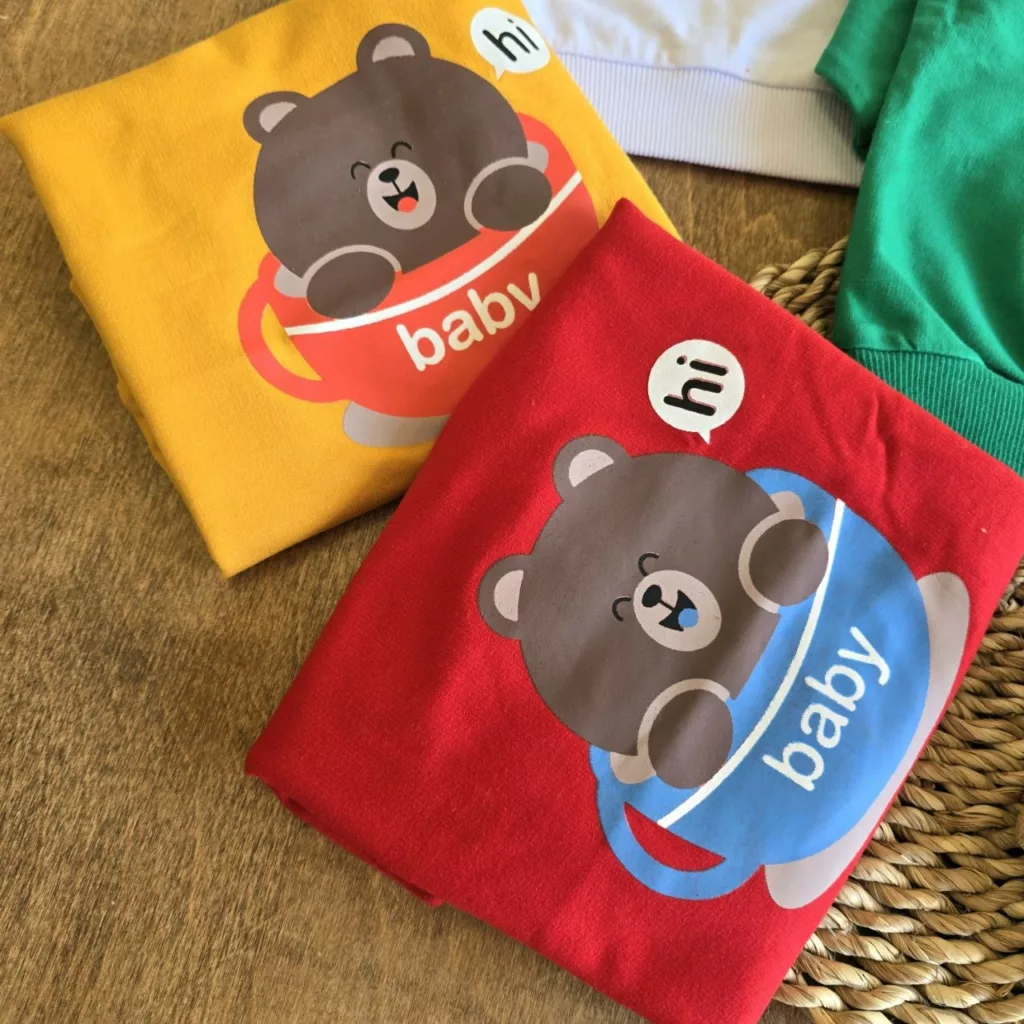 بلوز تک خرس فنجانی Hi Baby سایز 35 تا 45 کد 6982