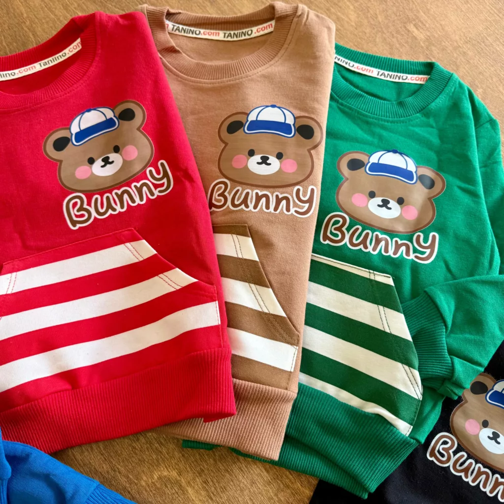 بلوز شلوار خرس جیبدار Bunny سایز 35،40 کد 6877