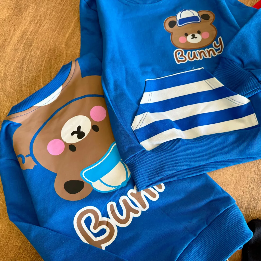 بلوز شلوار خرس جیبدار Bunny سایز 35،40 کد 6877