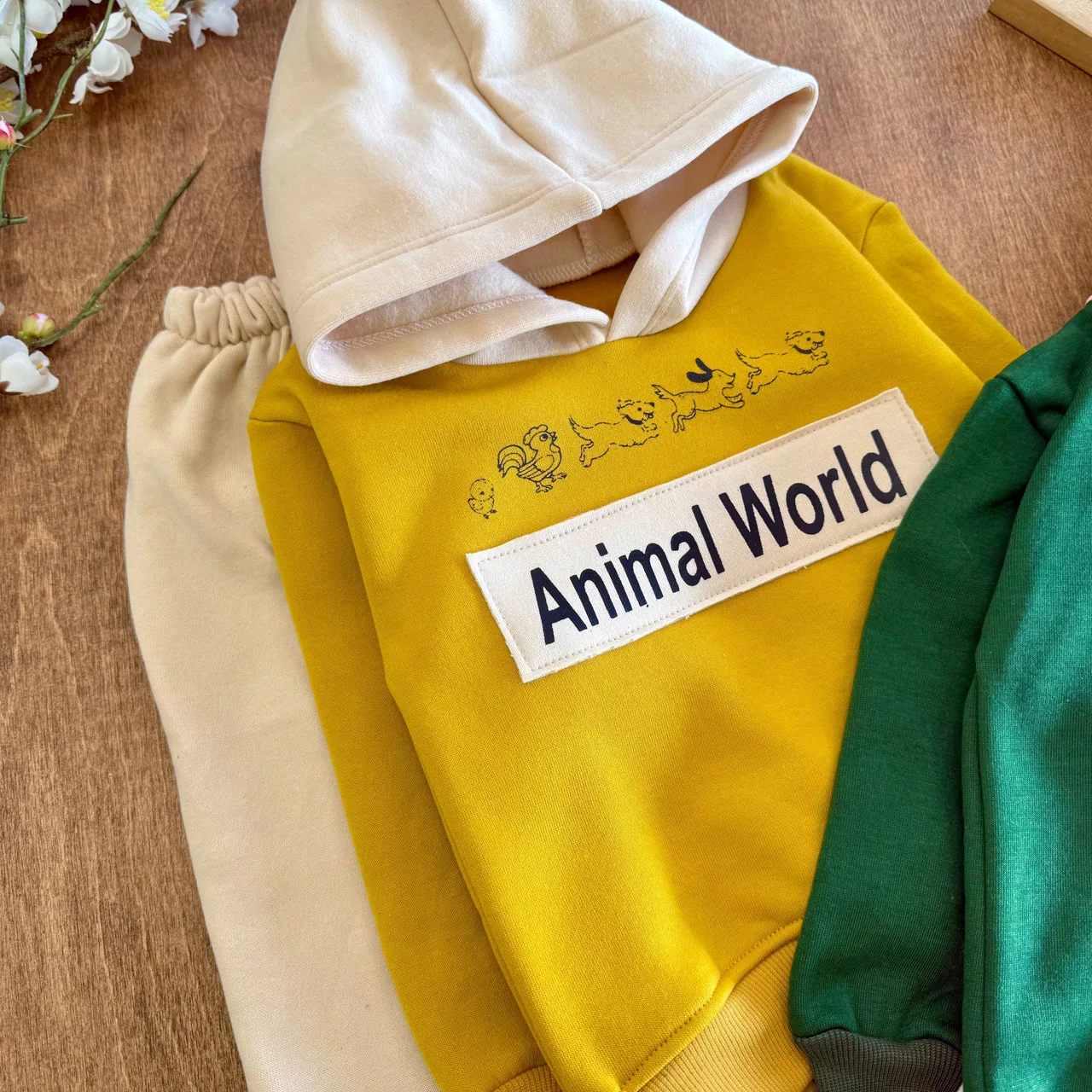 هودی شلوار تو کرکی Animal World (NS) کد 7120