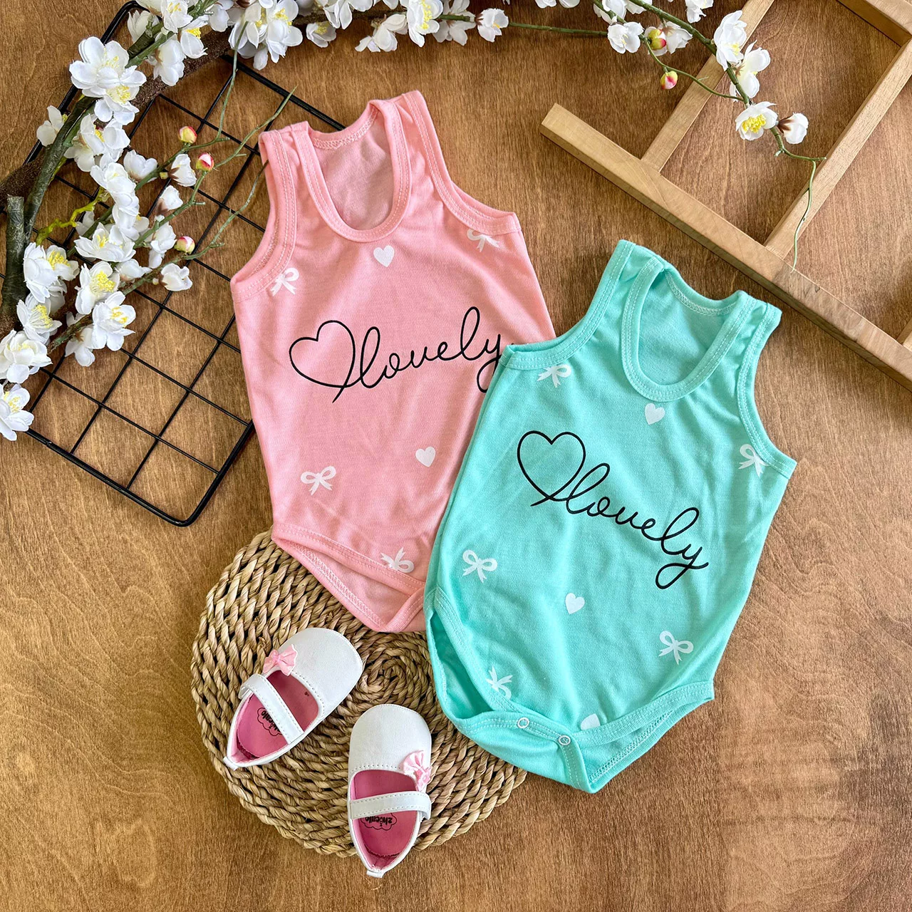 بادی رکابی قلب Lovely سایز 3 تا 6 کد 7144