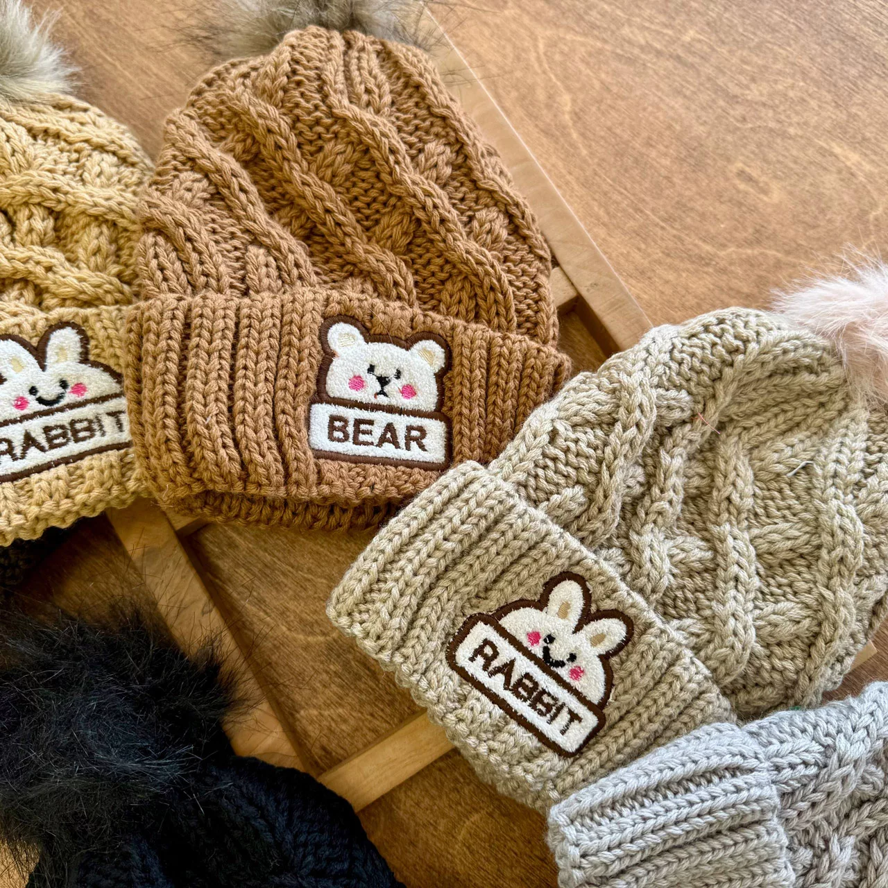 کلاه و شال گردنی خرس و خرگوش Bear Rabbit کد 7034
