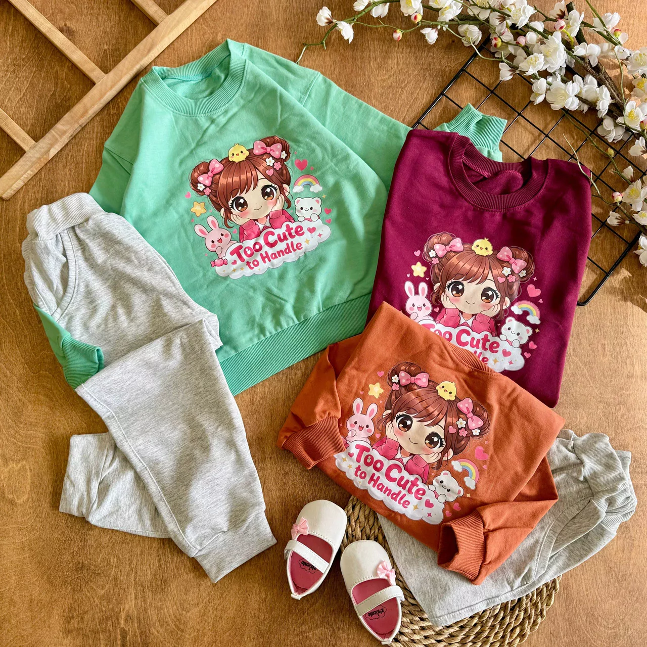 بلوز شلوار دختر و جوجه Too Cute کد 7080