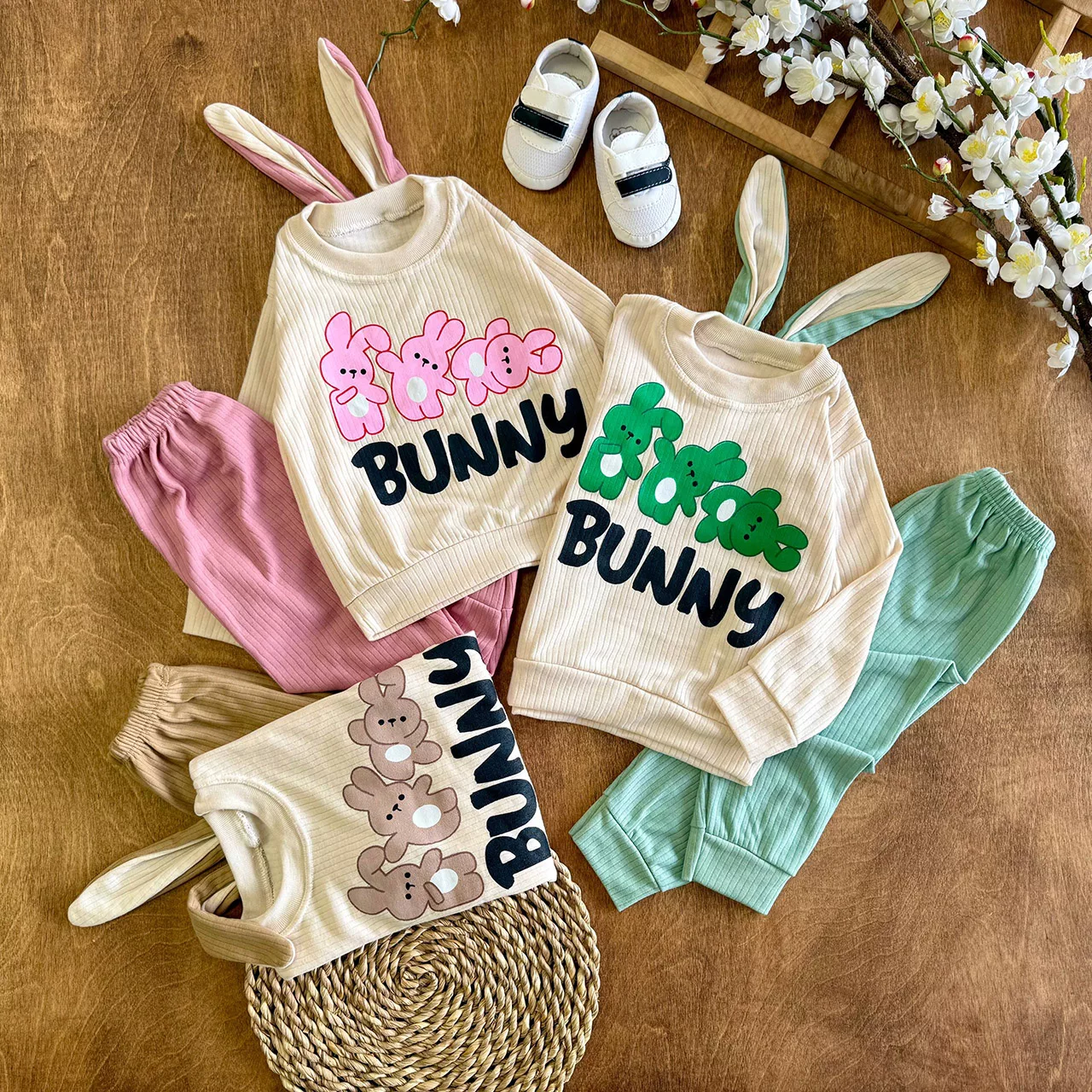 بلوز شلوار کبریتی سه خرگوش Bunny کد 7131