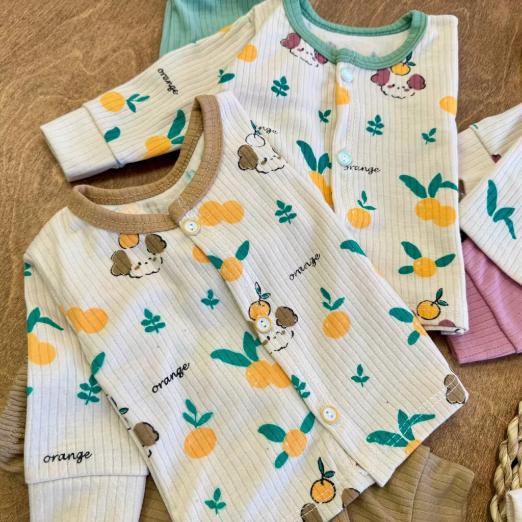 ست 3 تکه کبریتی هاپو و پرتقال سایز 1 تا 3 کد 7113