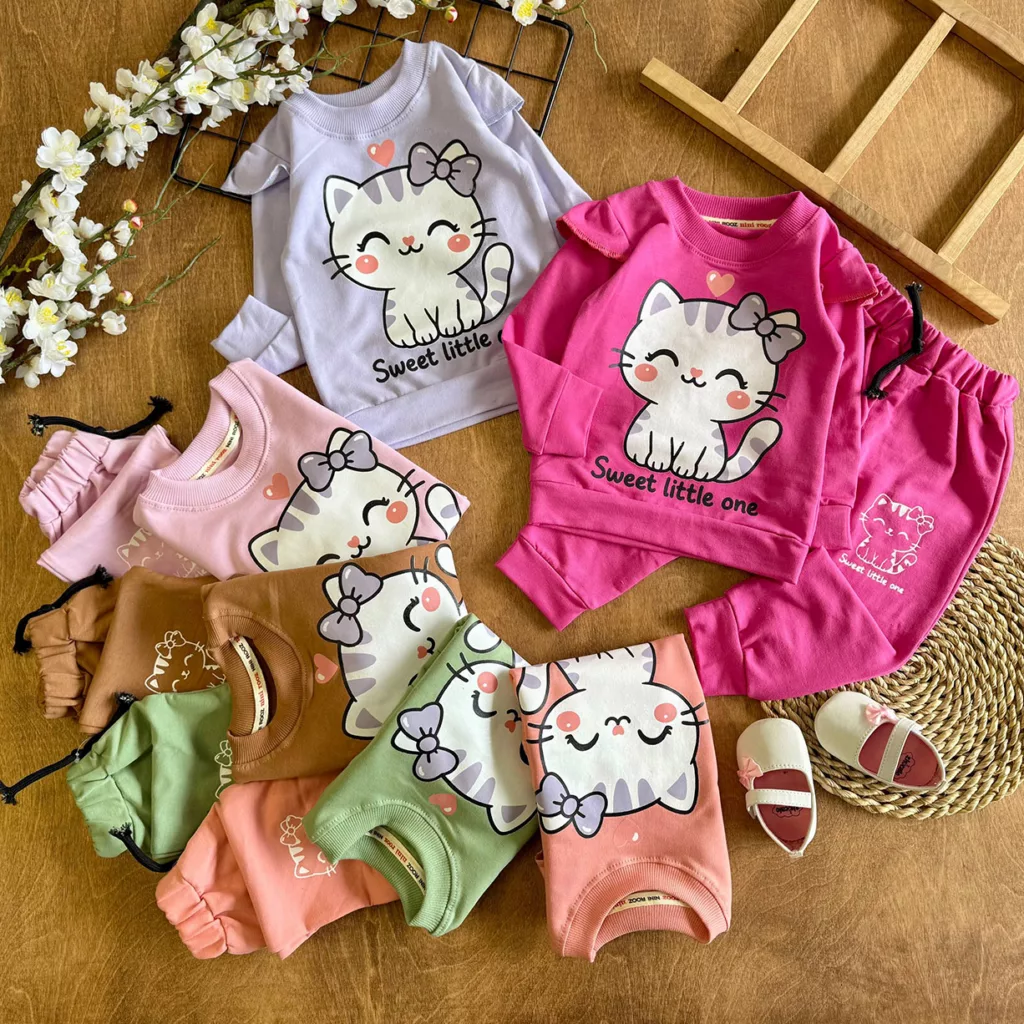 بلوز شلوار پیشی پاپیونی Sweet کد 7136