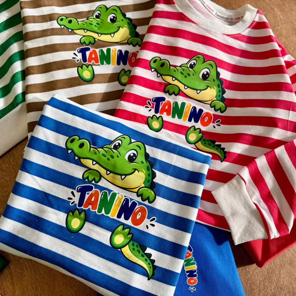 بلوز شلوار راه راه تمساح Tanino سایز 45 تا 55 کد 7087